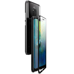 Huawei Mate 20 Pro 360° Magnetisk Cover m. Glas Bagside & Forside - Sort