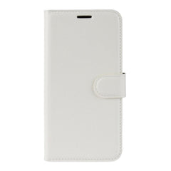 Huawei Y5 (2019) Litchi Læder Flip Cover m. Pung - Hvid