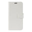 Huawei Y5 (2019) Litchi Læder Flip Cover m. Pung - Hvid