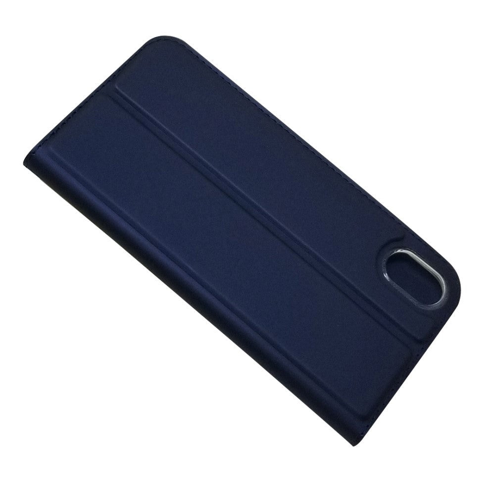 Huawei Y5 (2019) Slim Læder Flip Cover m. Kortholder - Blå