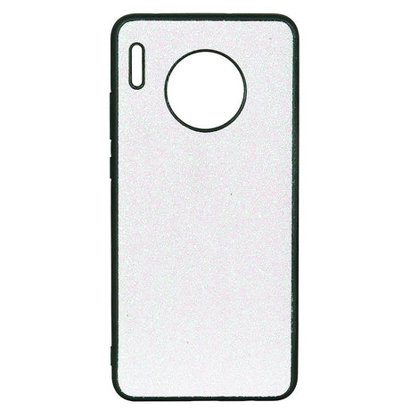 Huawei Mate 30 Pro Læderbetrukket Plastik Cover Hvid Glitter