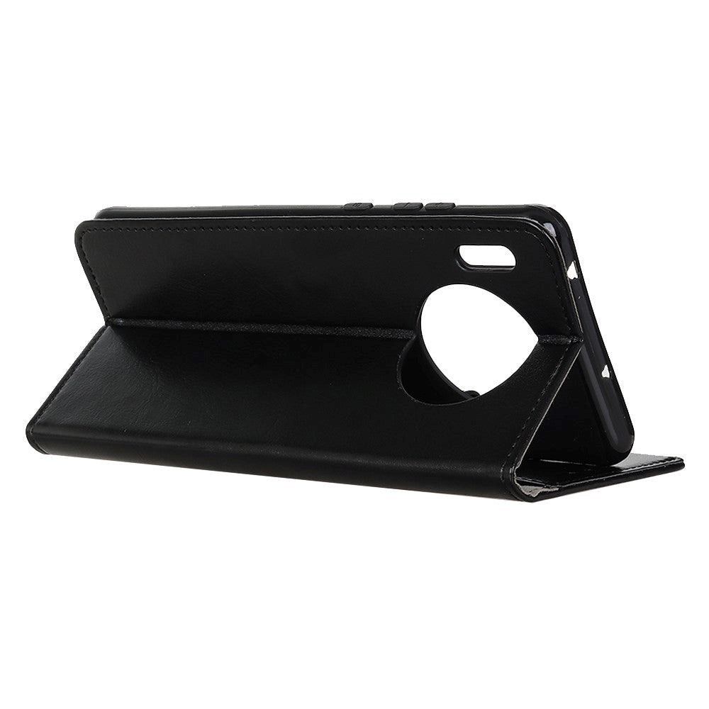 Huawei Mate 30 Pro Neutralt Læder Cover m. Pung Sort