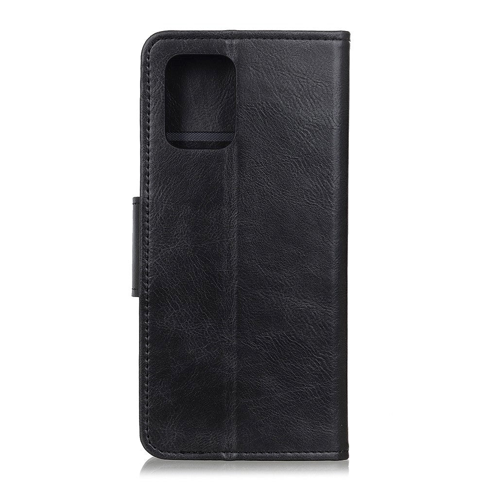 Huawei P40 Neutralt Læder Cover m. Pung Sort