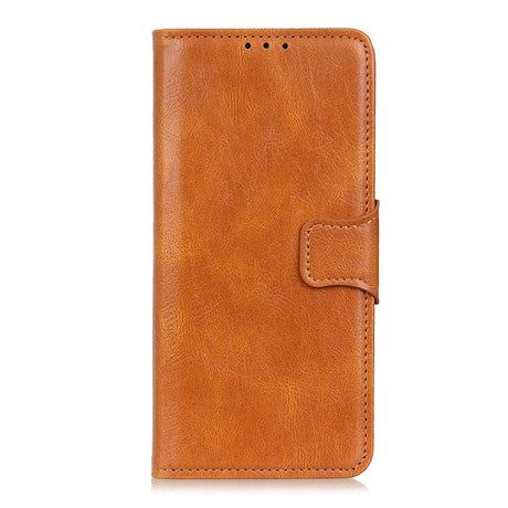 Huawei P40 Neutralt Læder Cover m. Pung Brun
