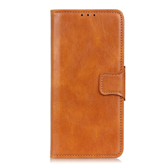 Huawei P40 Neutralt Læder Cover m. Pung Brun