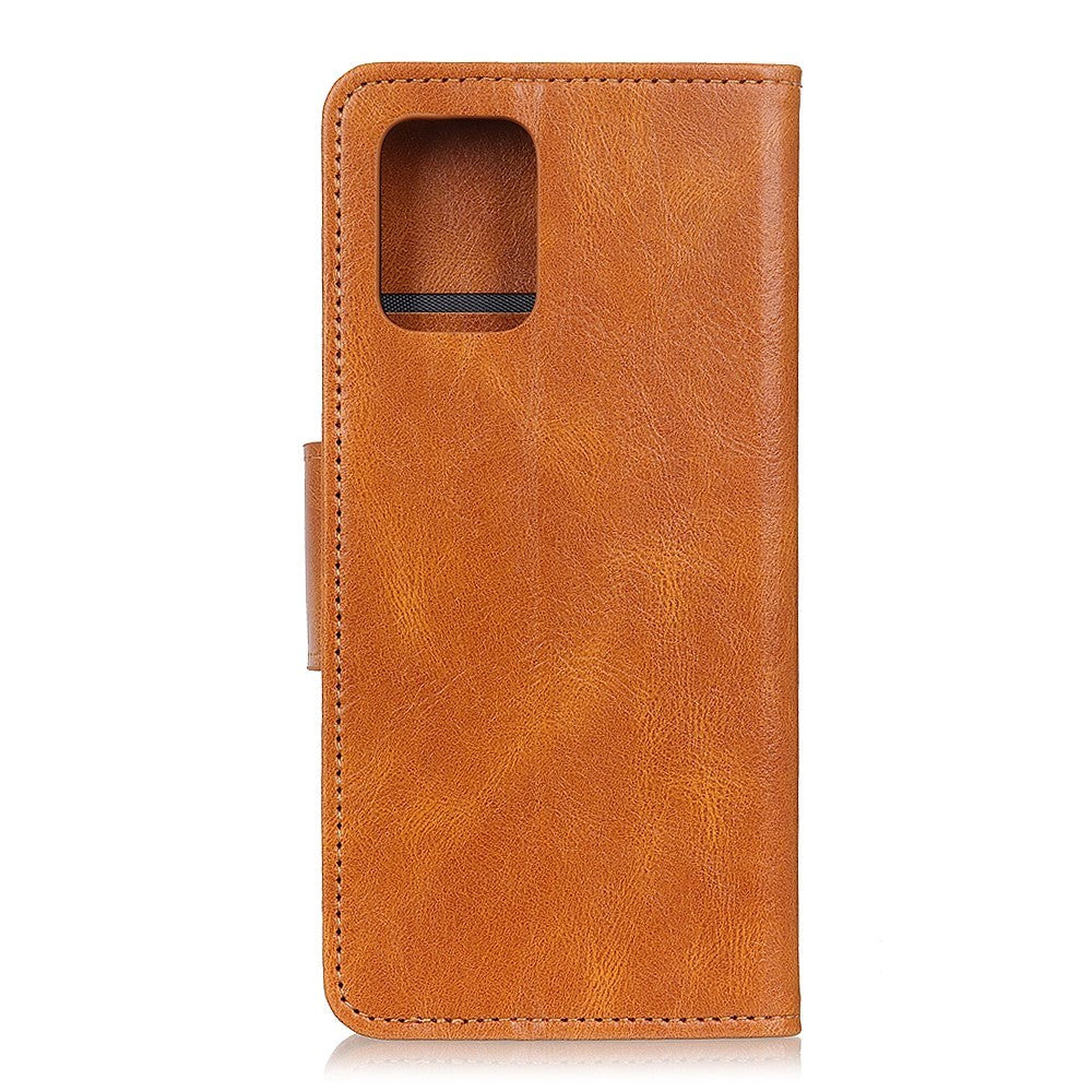 Huawei P40 Neutralt Læder Cover m. Pung Brun