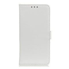 Huawei P40 Lite E Litchi Læder Cover m. Pung - Hvid