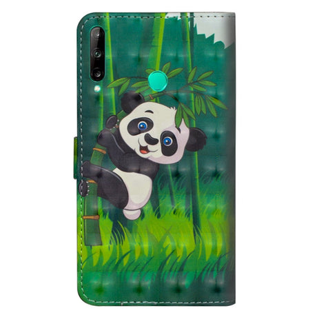Huawei P40 Lite E Light Spot Læder Cover m. Pung & Strop - Panda