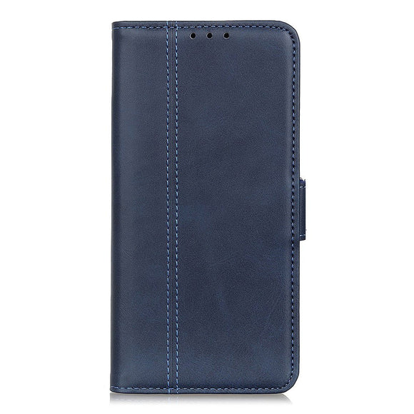 Huawei Y5p Retro Læder Cover m. Pung - Mørkeblå