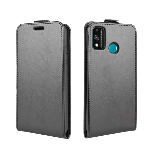Huawei Honor 9X Lite Læder Flip Cover m. Pung Sort