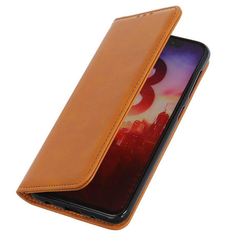 Huawei P Smart (2021) Moderne Læder Cover m. Pung - Brun
