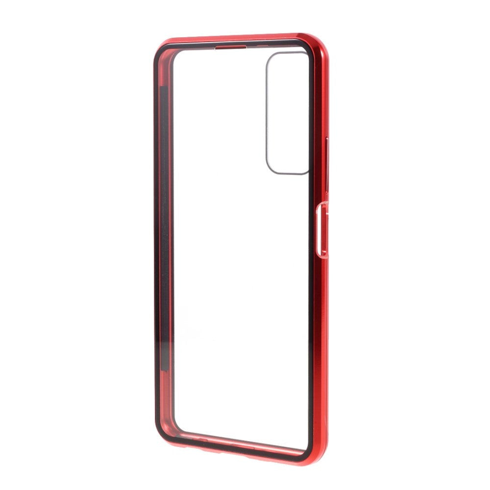 Huawei P Smart 2021 Magnetisk Cover m. Glas Forside & Bagside - Rød
