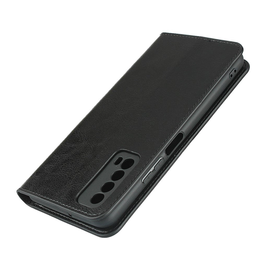 Huawei P Smart (2021) Neutralt Læder Cover m. Pung - Sort