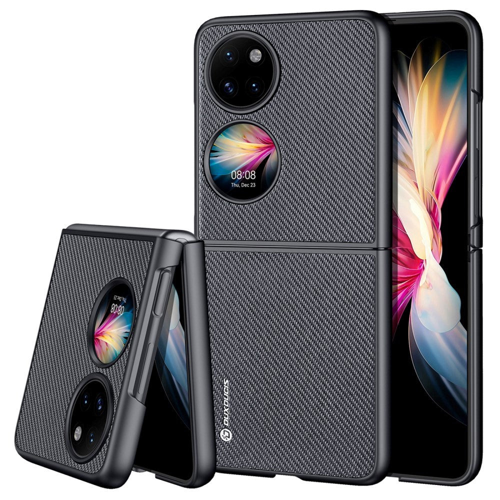 Huawei P50 Pocket Dux Ducis FINO Series Nylon Bagside Cover - Sort