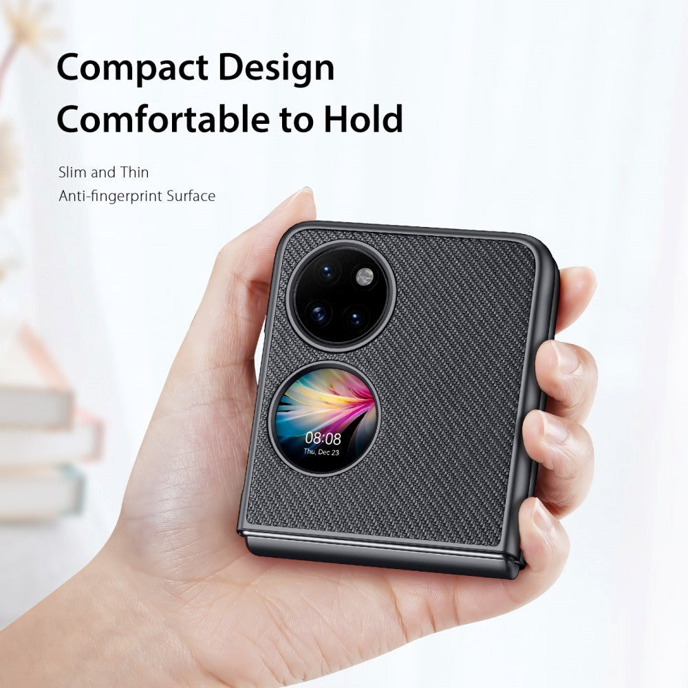 Huawei P50 Pocket Dux Ducis FINO Series Nylon Bagside Cover - Sort