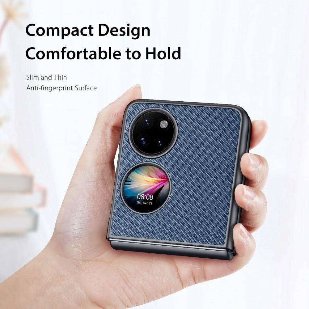 Huawei P50 Pocket Dux Ducis FINO Series Nylon Bagside Cover - Blå