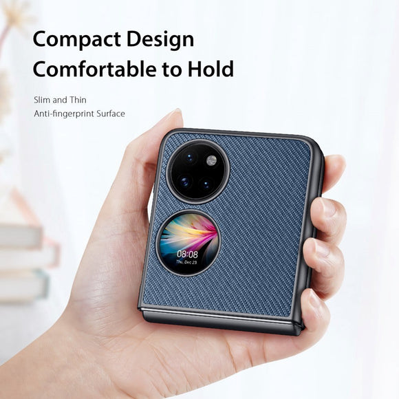 Huawei P50 Pocket Dux Ducis FINO Series Nylon Bagside Cover - Blå