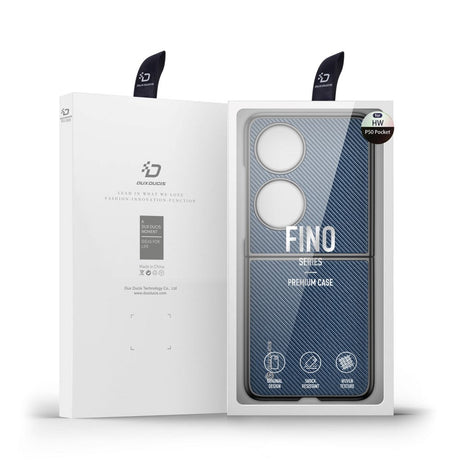 Huawei P50 Pocket Dux Ducis FINO Series Nylon Bagside Cover - Blå
