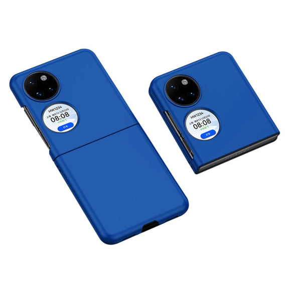 Huawei P50 Pocket Hårdt Plastik Cover m. Gummi Belagt Overflade - Blå
