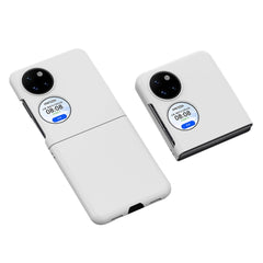 Huawei P50 Pocket Hårdt Plastik Cover m. Gummi Belagt Overflade - Hvid