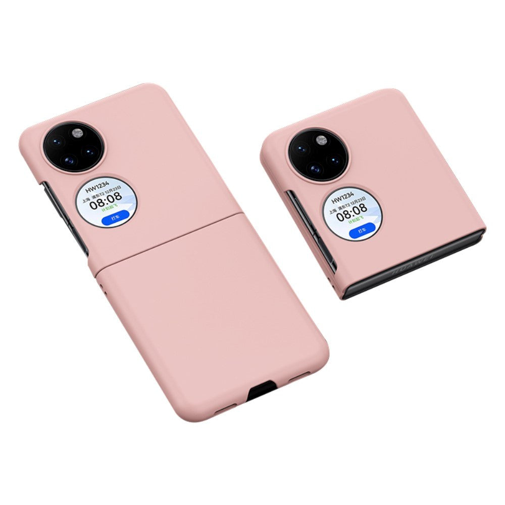 Huawei P50 Pocket Hårdt Plastik Cover m. Gummi Belagt Overflade - Lyserød