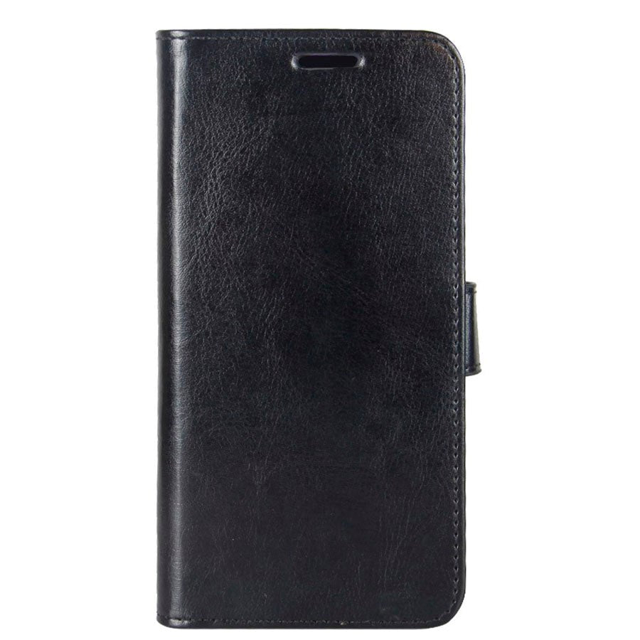 Motorola Moto E6 Plus Neutralt Læder Cover m. Pung Sort