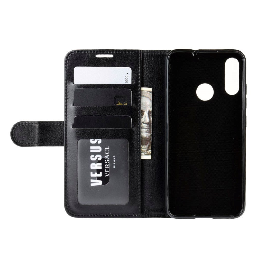 Motorola Moto E6 Plus Neutralt Læder Cover m. Pung Sort