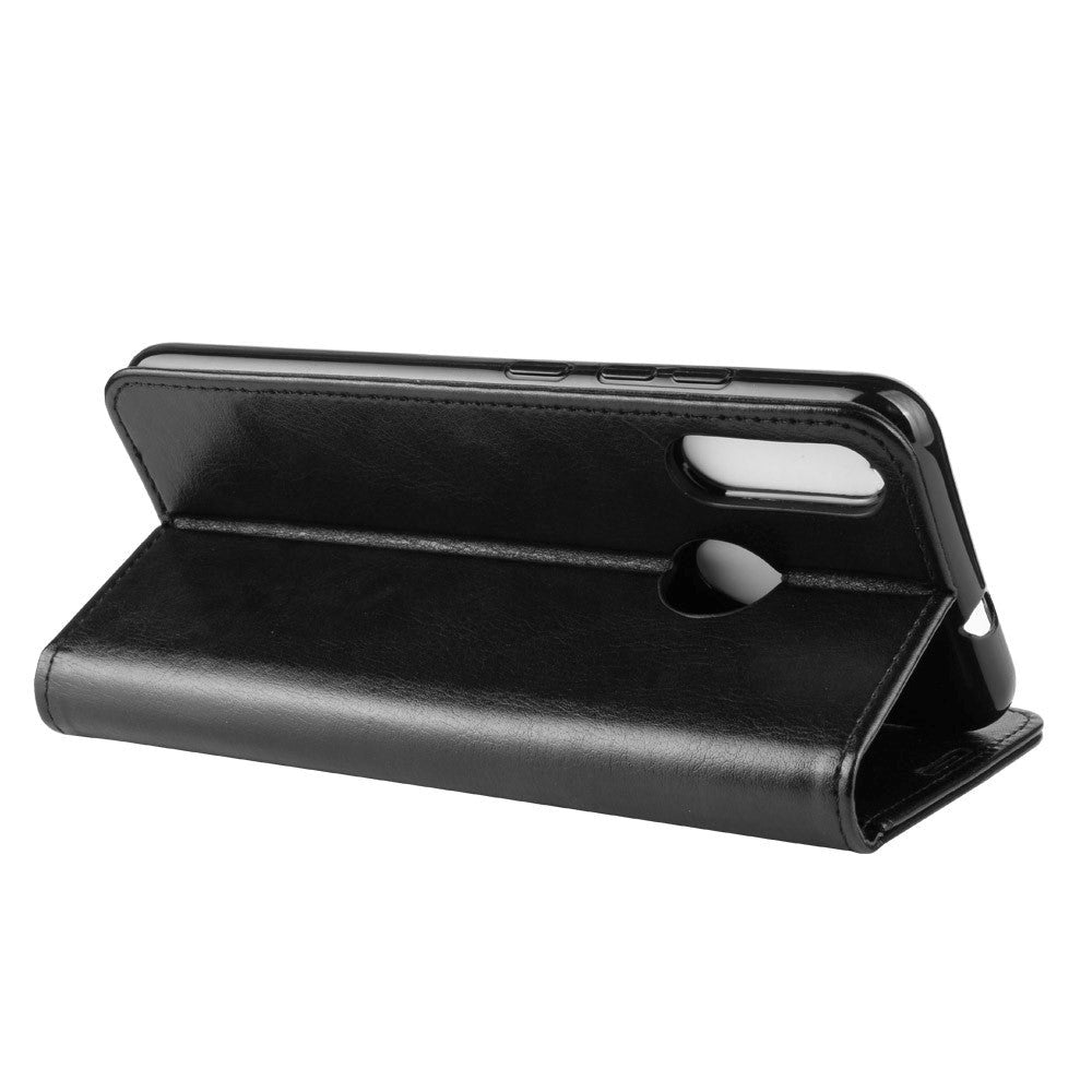 Motorola Moto E6 Plus Neutralt Læder Cover m. Pung Sort