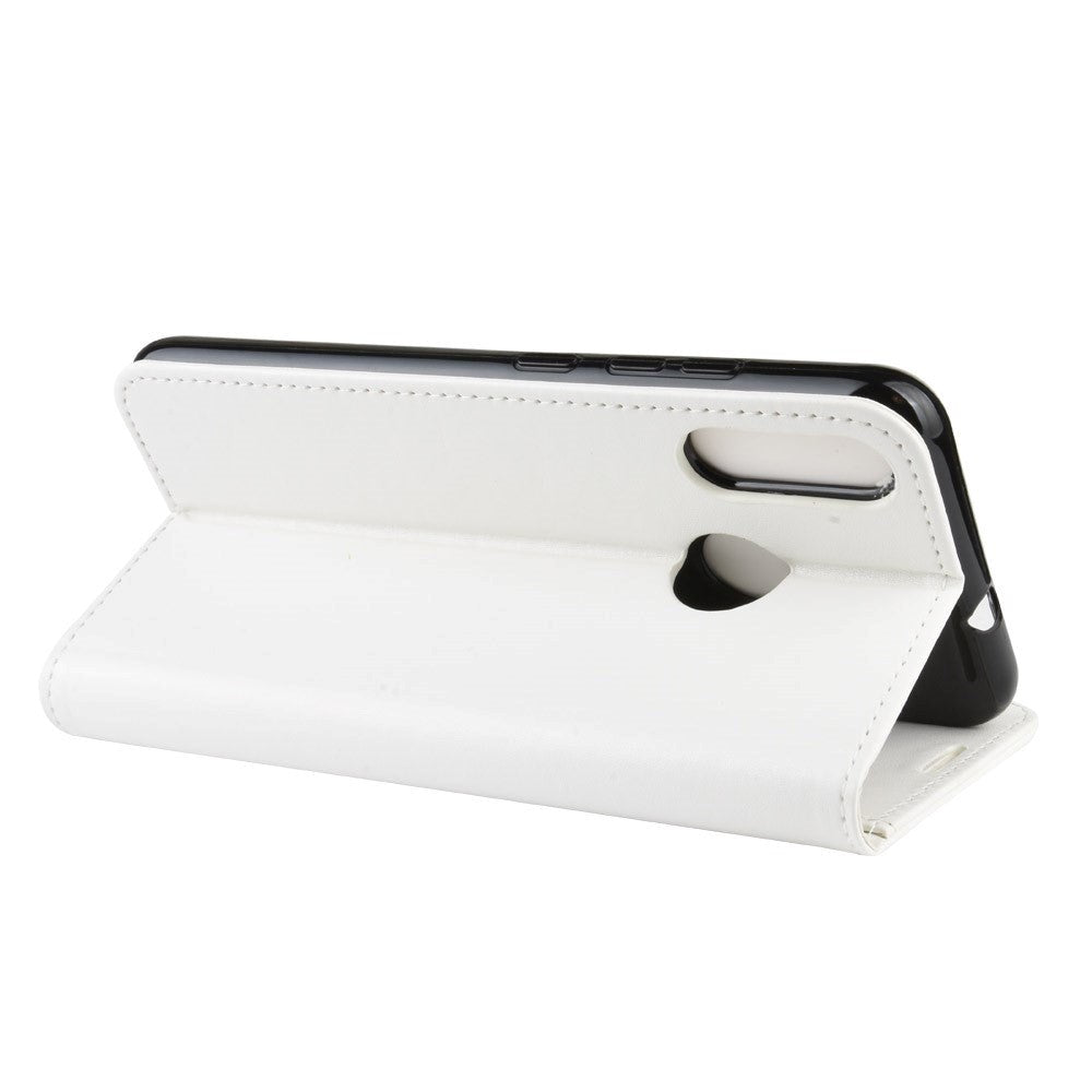 Motorola Moto E6 Plus Neutralt Læder Cover m. Pung Hvid