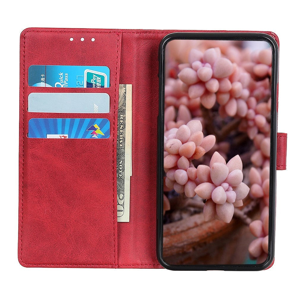 Motorola Moto G Pro Kunstlæder Cover m. Pung - Rød