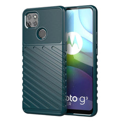 Motorola Moto G9 Power Thunder Series Twill Plastik Cover - Grøn