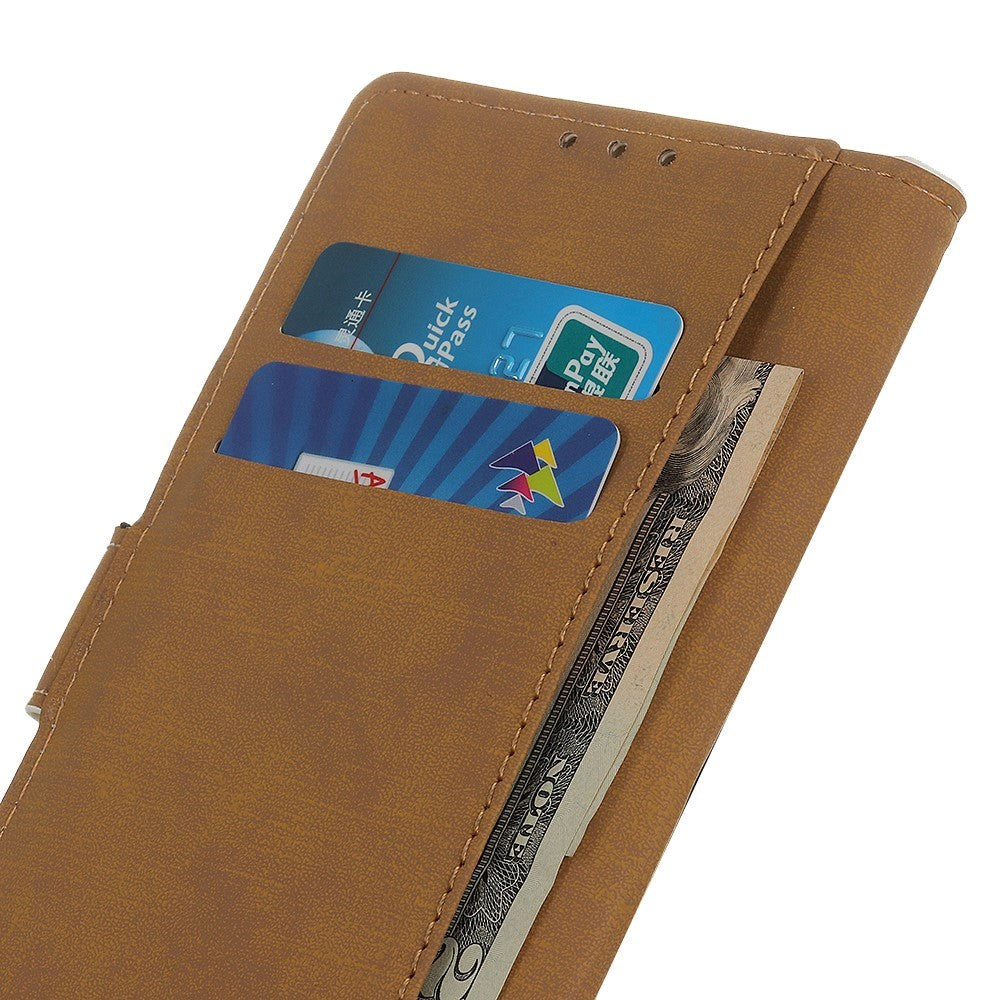 Motorola Moto E7 Power / E7i Power Læder Cover m. Pung - Tiger