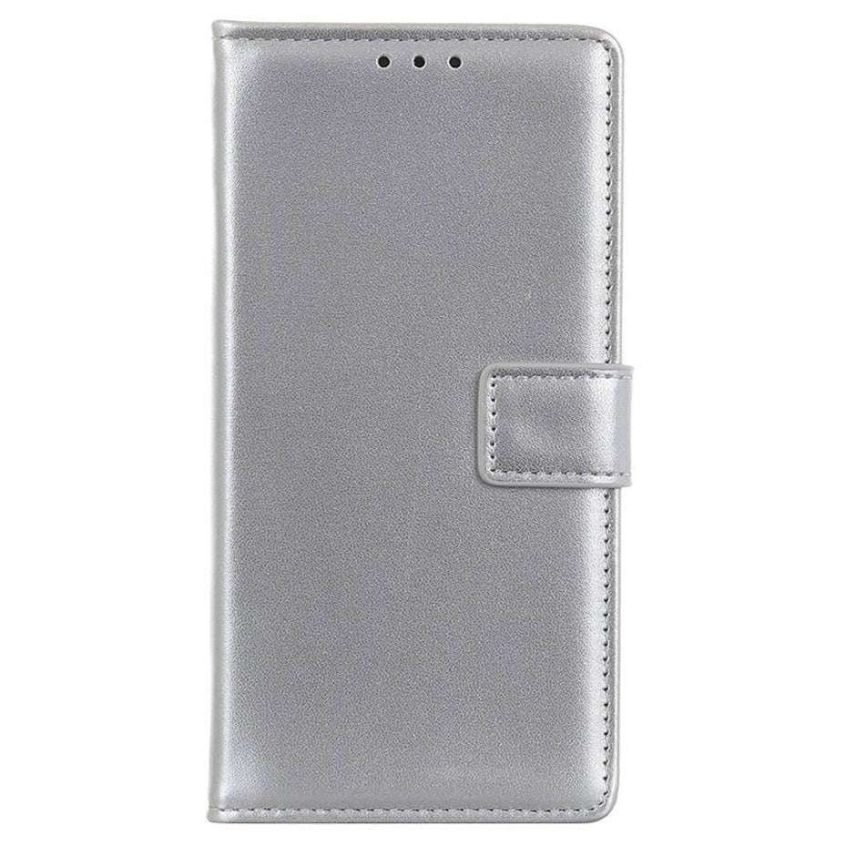 Motorola Moto E7 Power / E7i Power Læder Cover m. Pung - Sølv