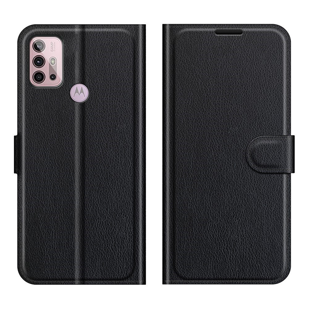 EIDERWOOD Motorola Moto G10 / G20 / G30 Kunstlæder Flip Cover m. Kortholder & Ståfunktion - Sort