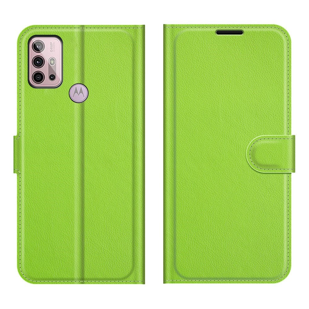 EIDERWOOD Motorola Moto G10 / G20 / G30 Kunstlæder Flip Cover m. Kortholder & Ståfunktion - Grøn