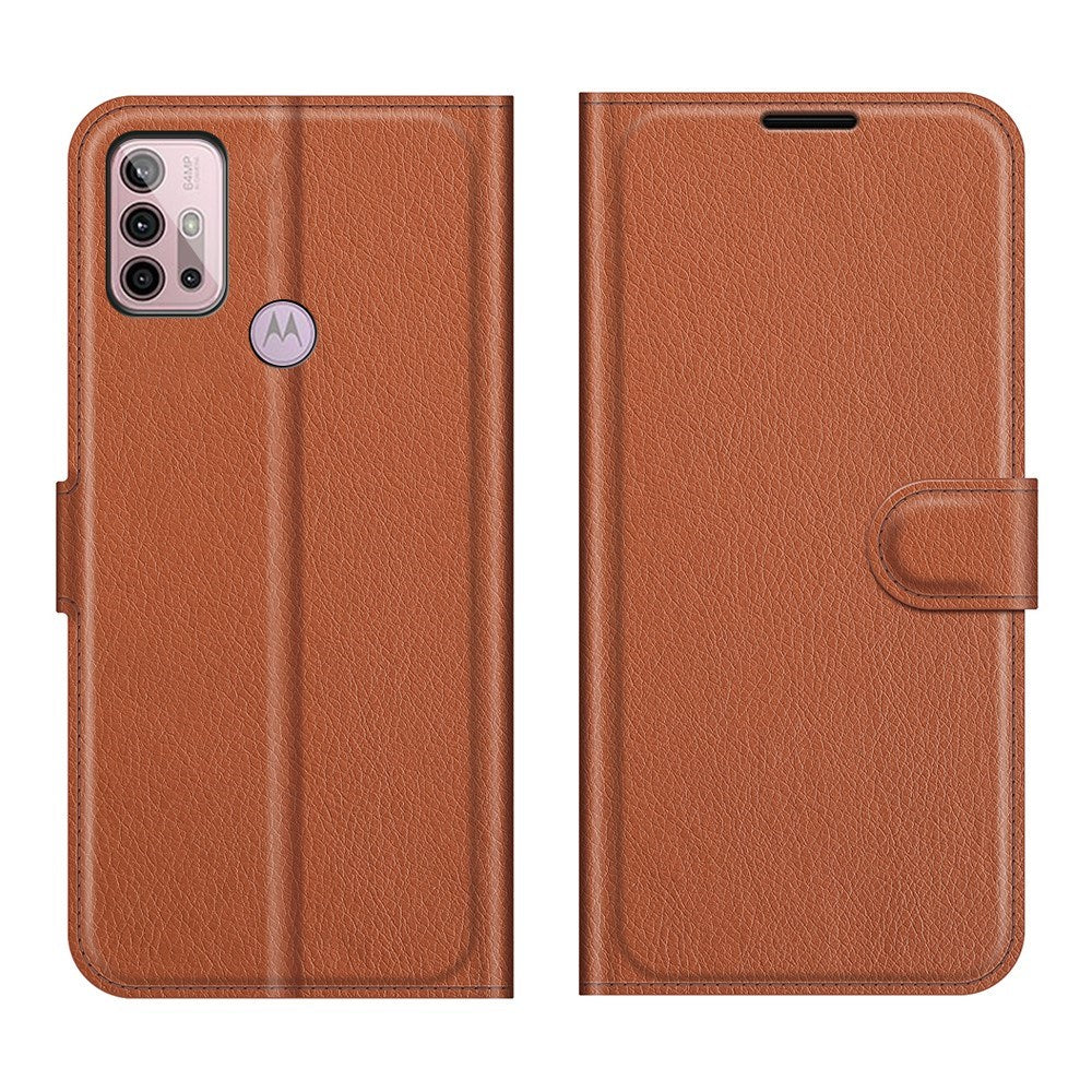 EIDERWOOD Motorola Moto G10 / G20 / G30 Kunstlæder Flip Cover m. Kortholder & Ståfunktion - Brun
