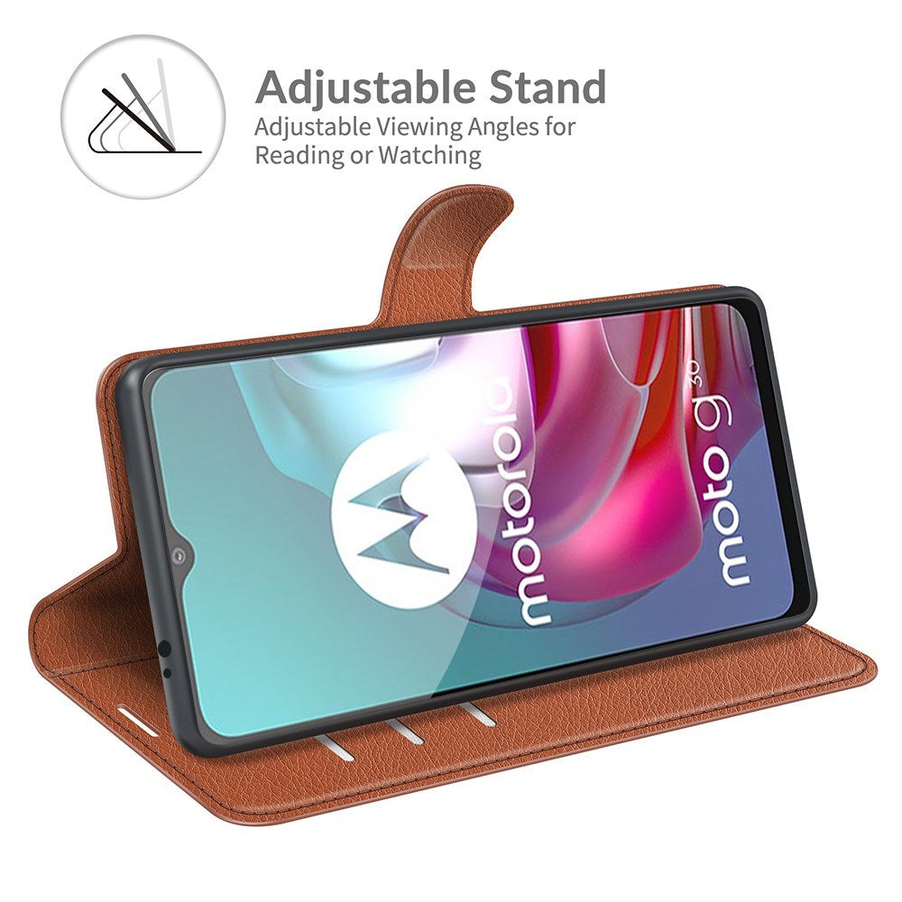 EIDERWOOD Motorola Moto G10 / G20 / G30 Kunstlæder Flip Cover m. Kortholder & Ståfunktion - Brun