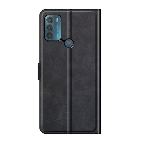 Motorola Moto G50 Læder Cover m. Ståfunktion & Kortholder - Sort