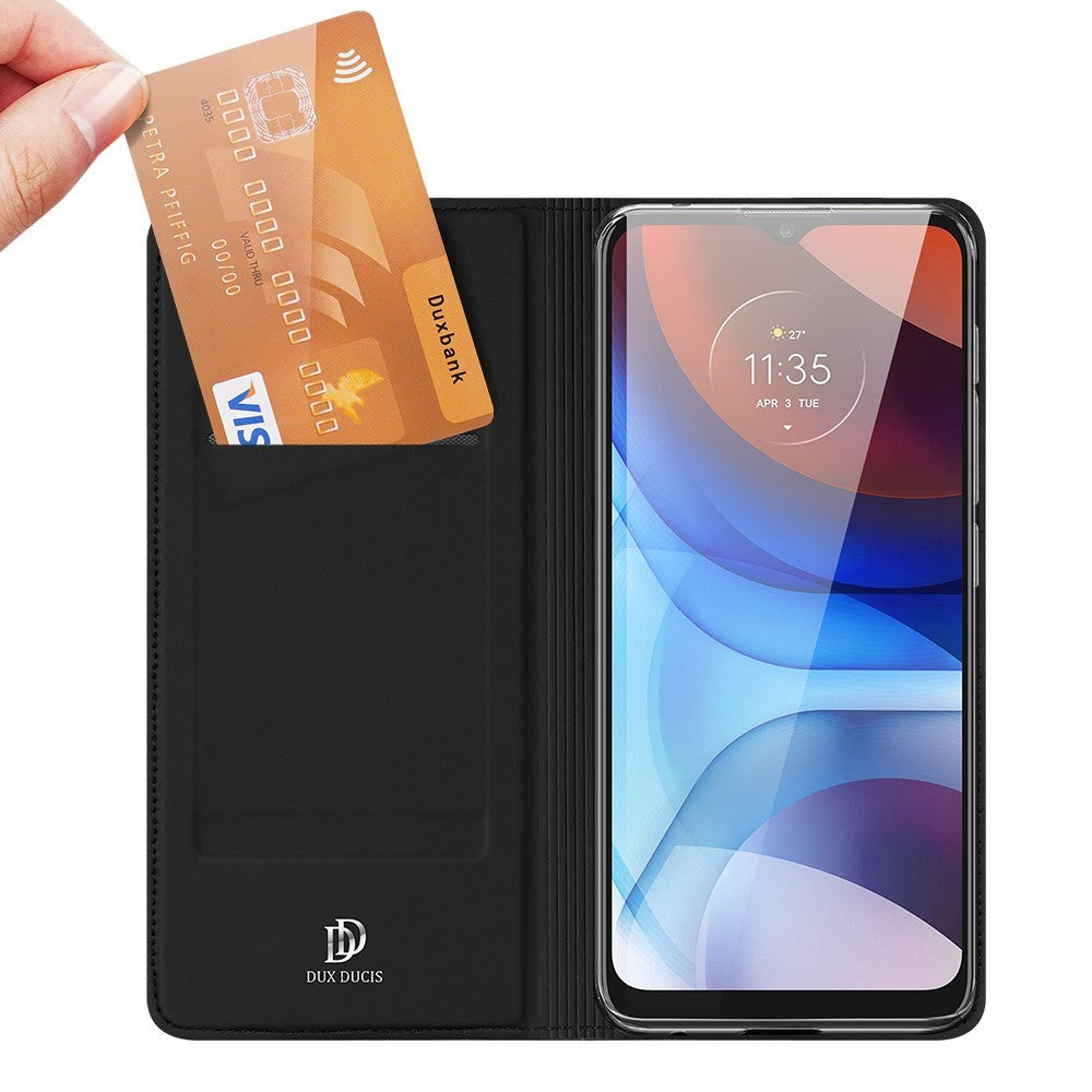 Motorola Moto E7 Power / E7i Power DUX DUCIS Skin Pro Series Thin Wallet - Sort