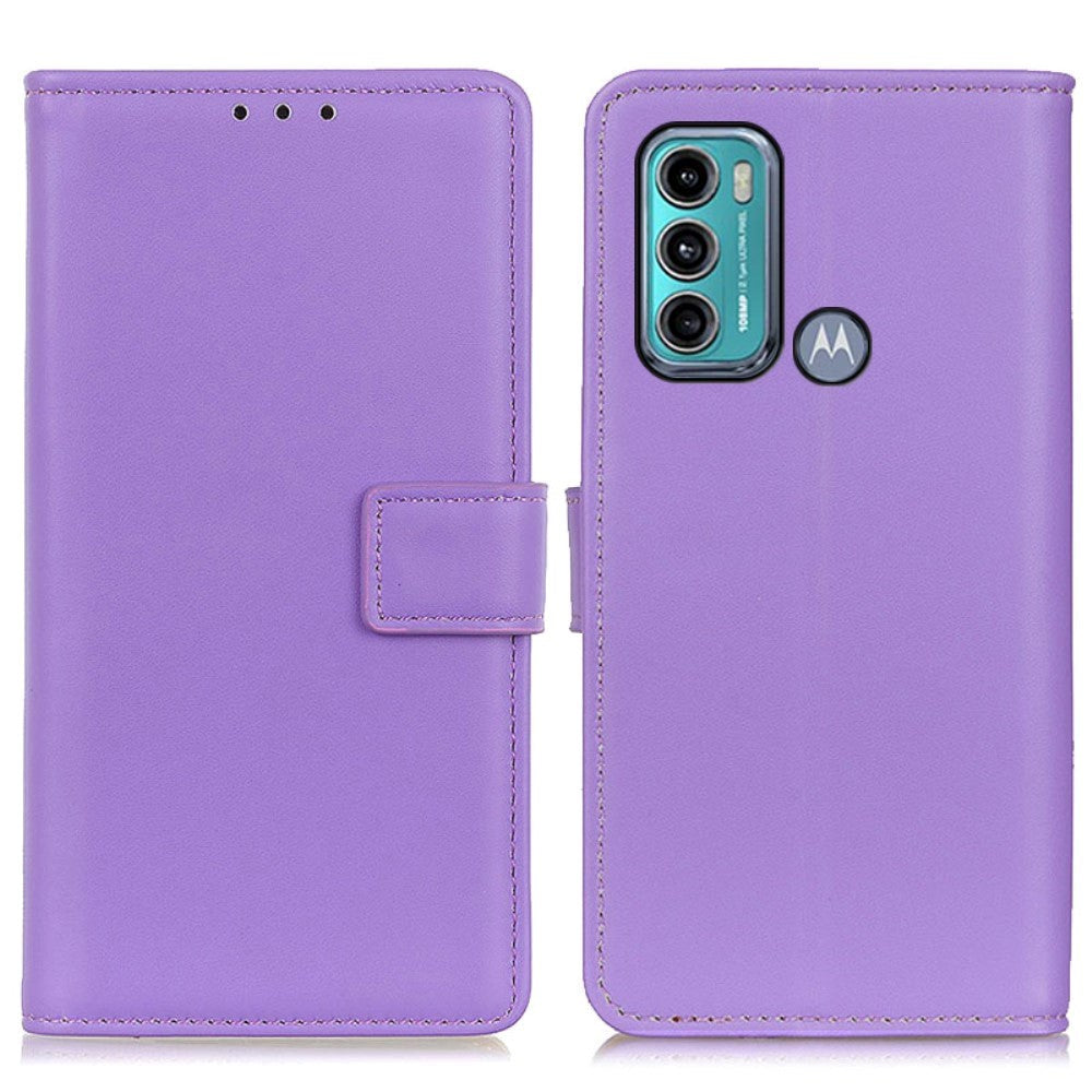 Motorola Moto G60 Læder Cover m. Pung - Lilla