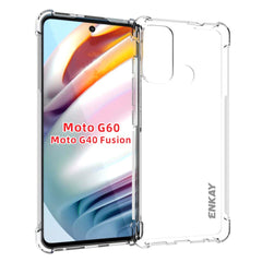 Motorola Moto G60 Enkay Anti-Slip Shockproof Cover - Gennemsigtig