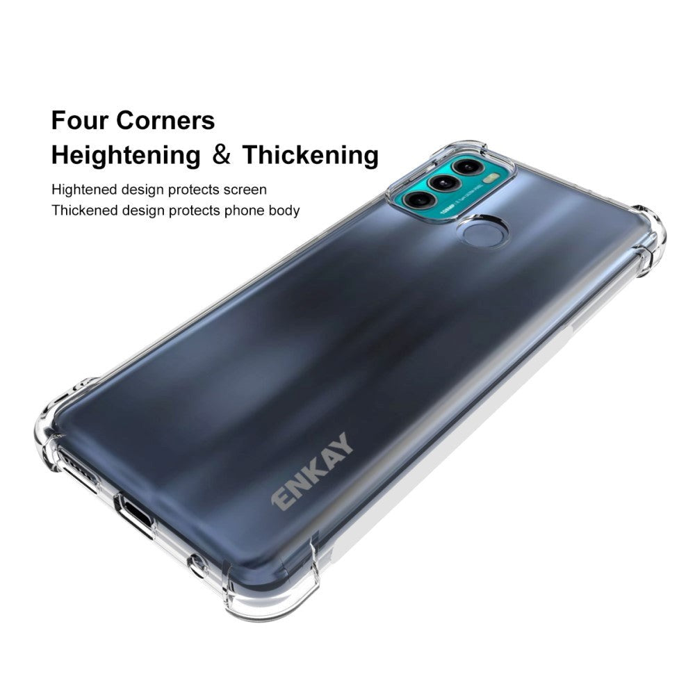 Motorola Moto G60 Enkay Anti-Slip Shockproof Cover - Gennemsigtig