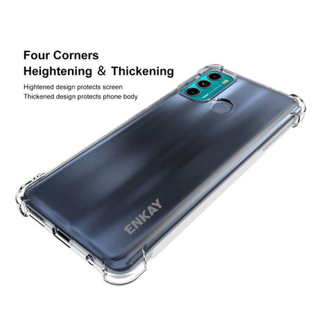 Motorola Moto G60 Enkay Anti-Slip Shockproof Cover - Gennemsigtig