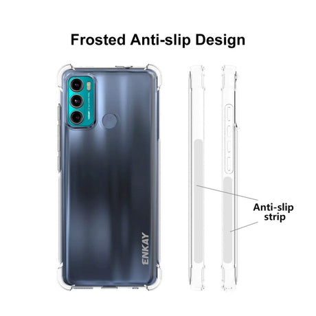 Motorola Moto G60 Enkay Anti-Slip Shockproof Cover - Gennemsigtig