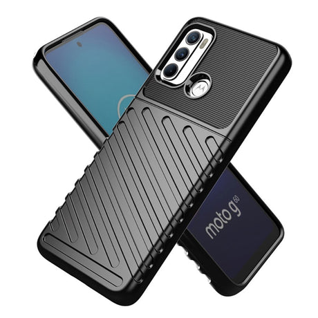 Motorola Moto G60 Thunder Series Twill Plastik Cover - Sort
