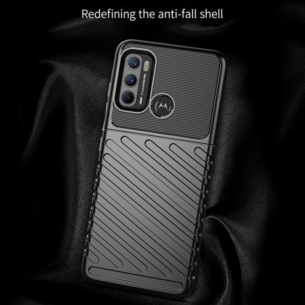 Motorola Moto G60 Thunder Series Twill Plastik Cover - Sort