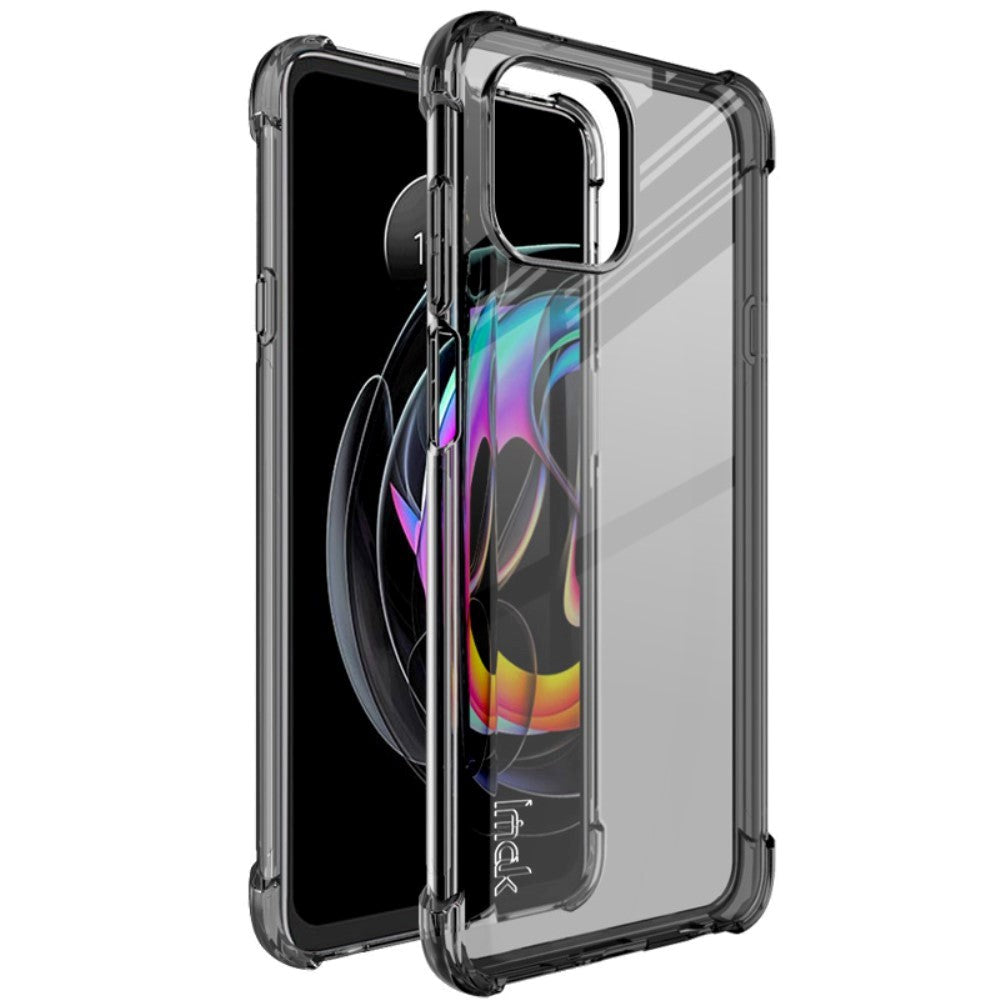 Motorola Edge 20 Lite IMAK Shock Resistant Case m. Beskyttelsesfilm - Gennemsigtig / Sort