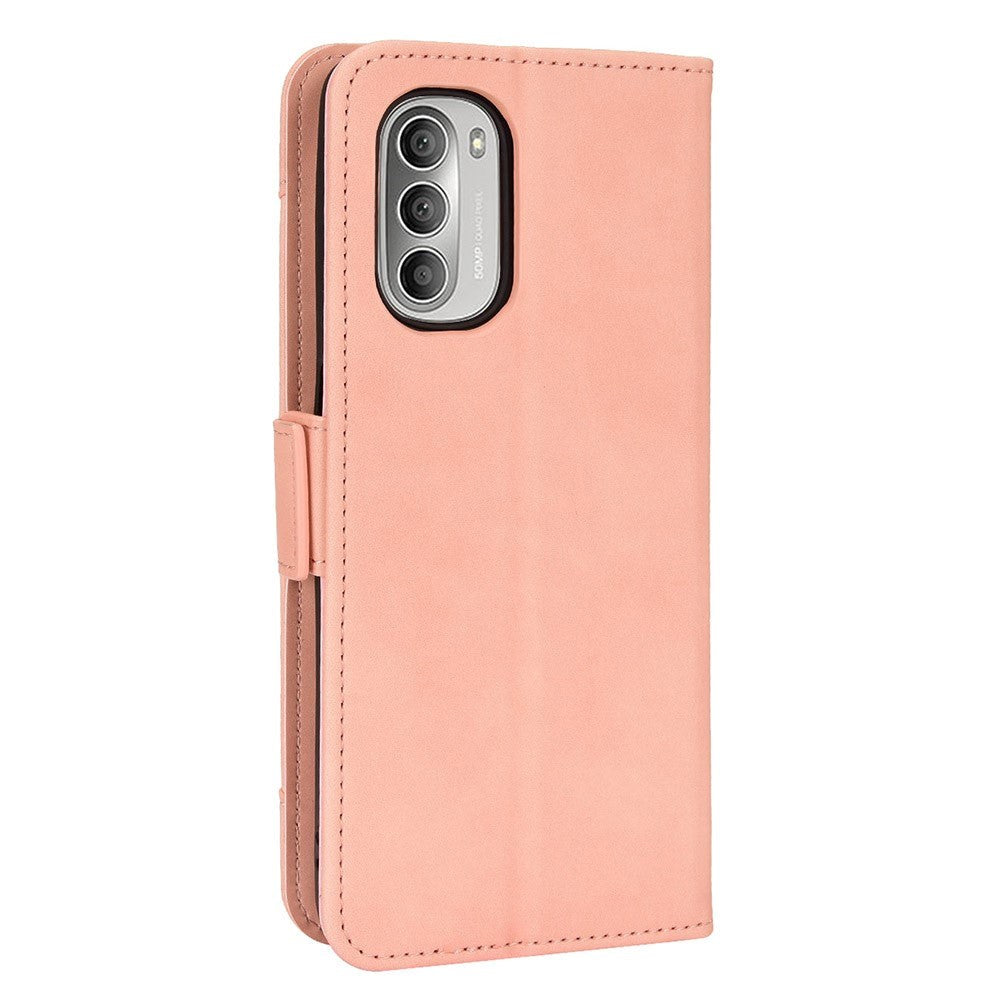 Motorola Moto G Stylus (2022) Blødt Læder Cover m. Pung - Lyserød