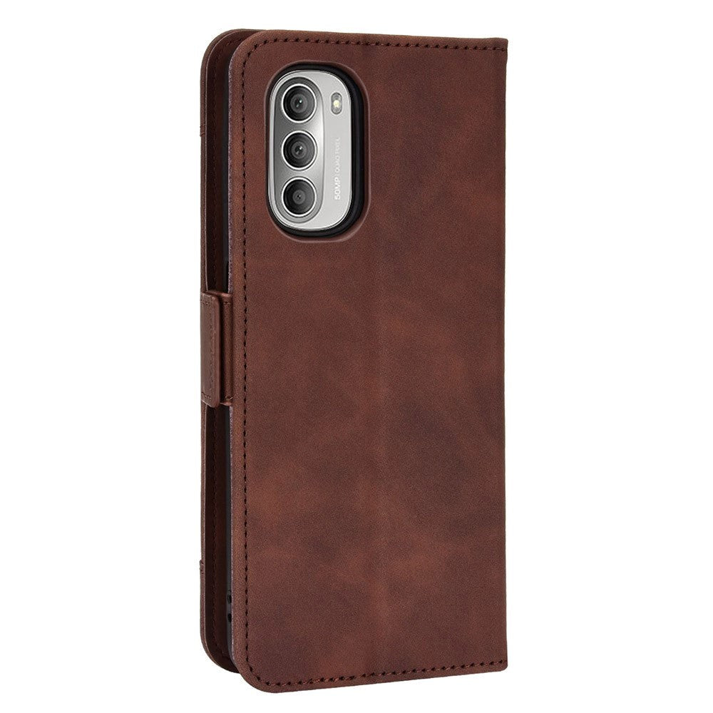 Motorola Moto G Stylus (2022) Blødt Læder Cover m. Pung - Brun