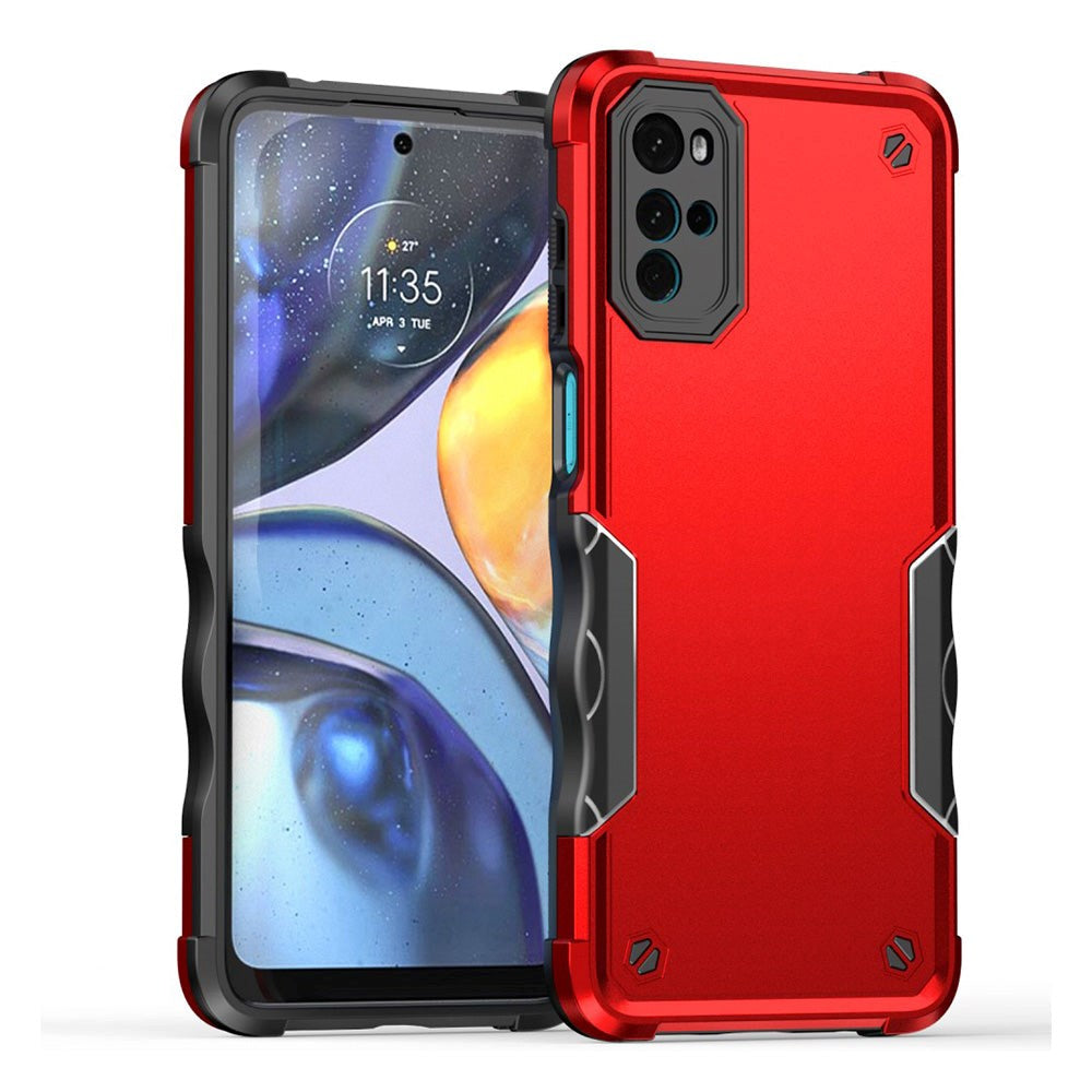 Motorola Moto G22 Hybrid Håndværker Cover - Rød